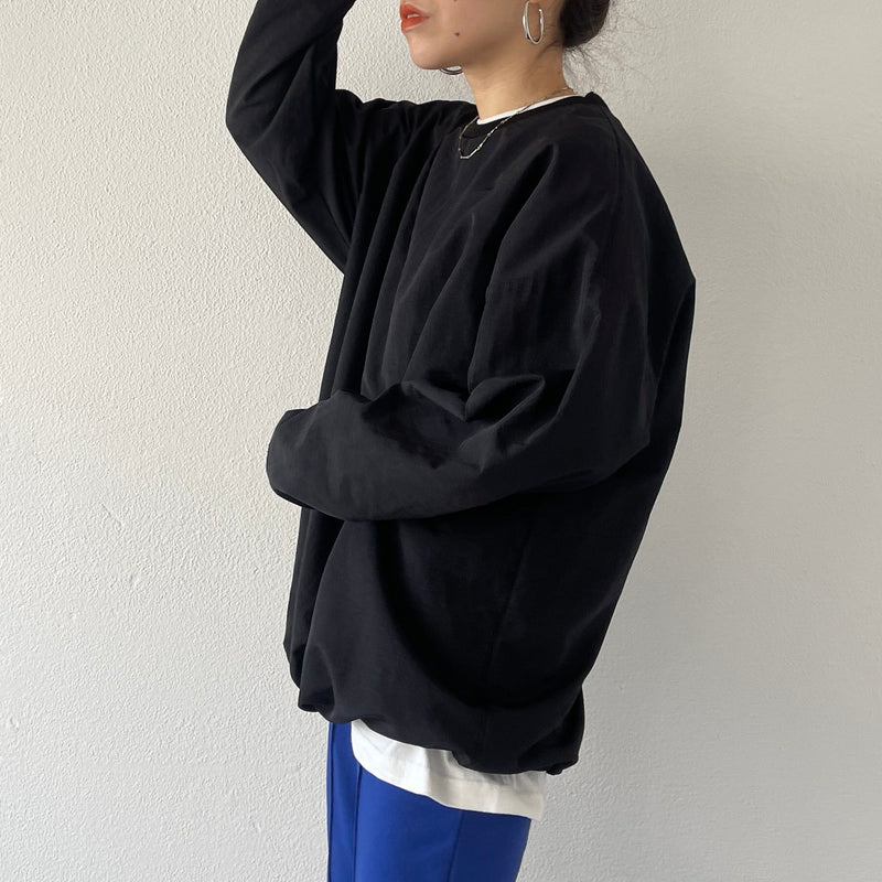 compact nylon pullover / black（コンパクトナイロンプルオーバー 