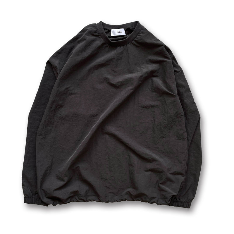 【SAMPLE】compact nylon pullover / blackディティール画像