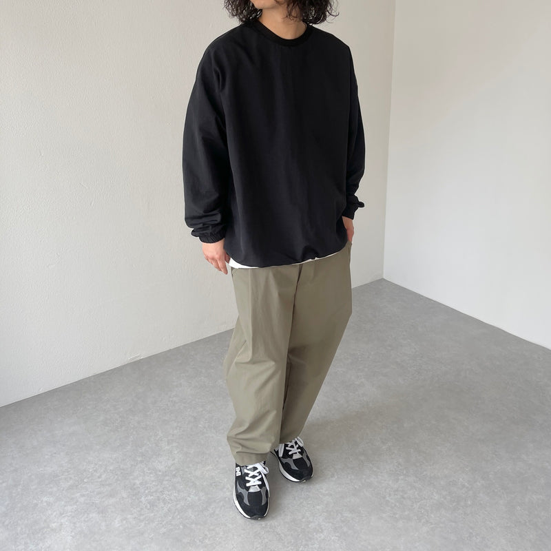 mlt4507-Back Fleece Stretch Nylon Pullover プルオーバー-