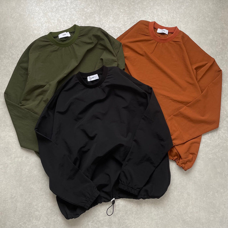 compact nylon pullover / black（コンパクトナイロンプルオーバー 