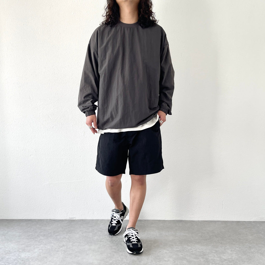 compact nylon pullover / charcoal（コンパクトナイロンプルオーバー