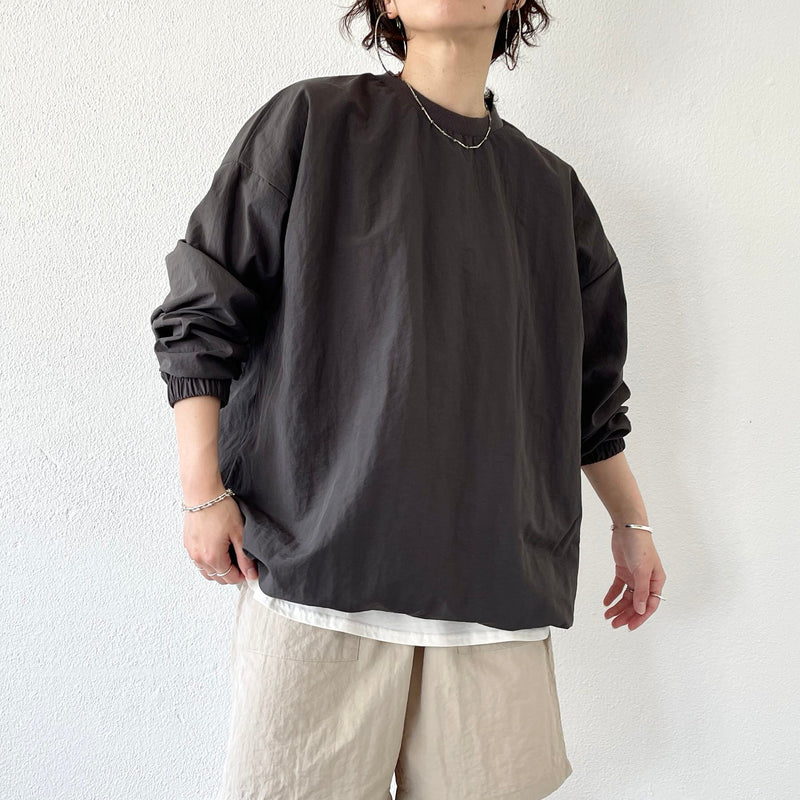 compact nylon pullover / black（コンパクトナイロンプル
