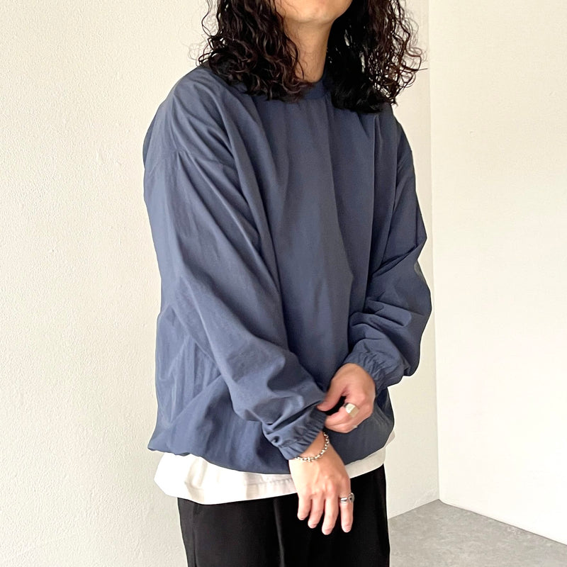 compact nylon pullover / navy（コンパクトナイロンプルオーバー ...