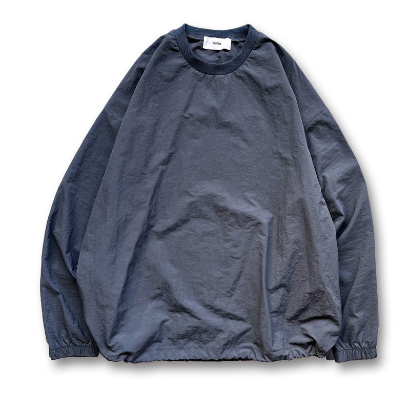 compact nylon pullover / navyディティール画像