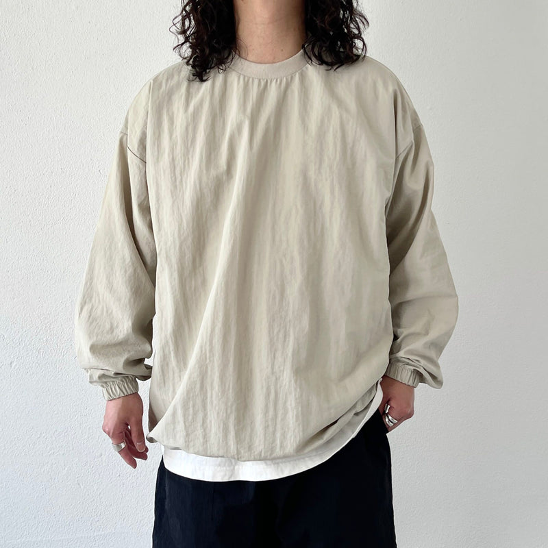 compact nylon pullover / beige（コンパクトナイロンプルオーバー 