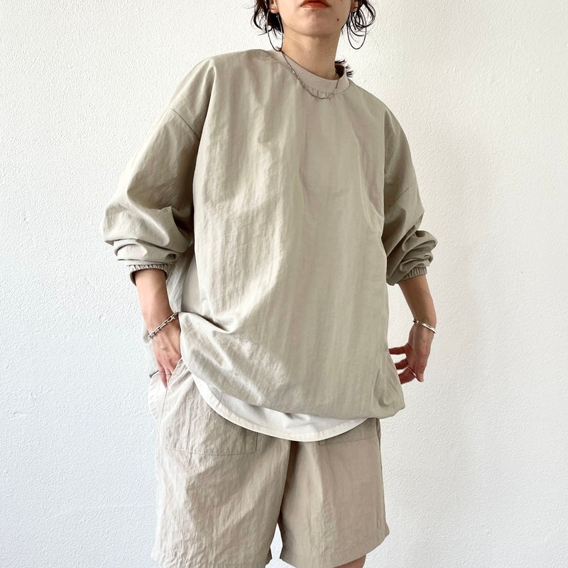 トップス natto compact nylon pullover compact nylon pullover / navy（コンパクトナイロンプル
