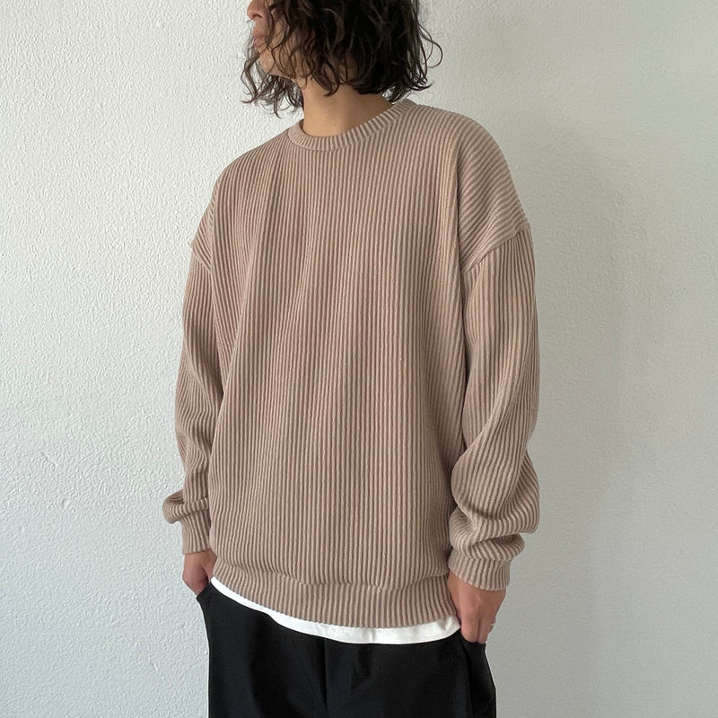 loose fit soft touch knit / beige（ルーズフィットソフトタッチ