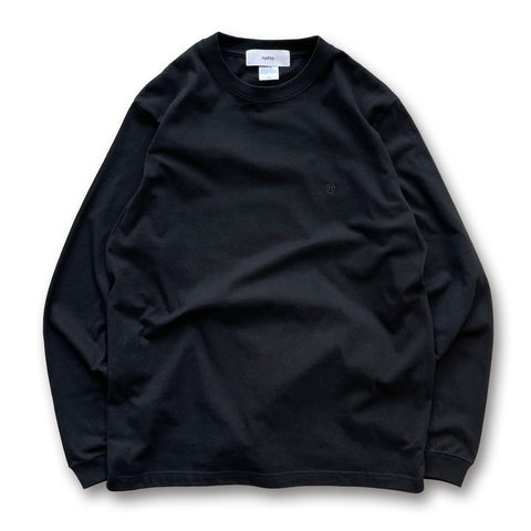 natto logo long sleeve tee / black