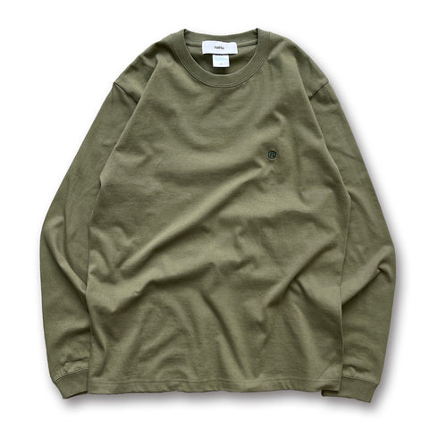 natto logo long sleeve tee / olive