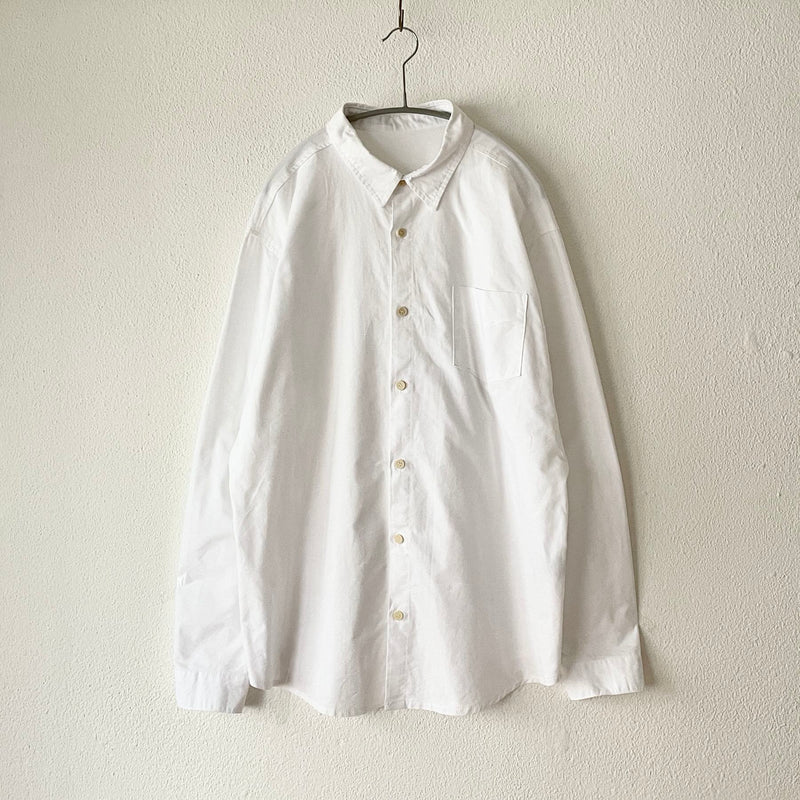 【SAMPLE】drop shoulder shirt / whiteディティール画像