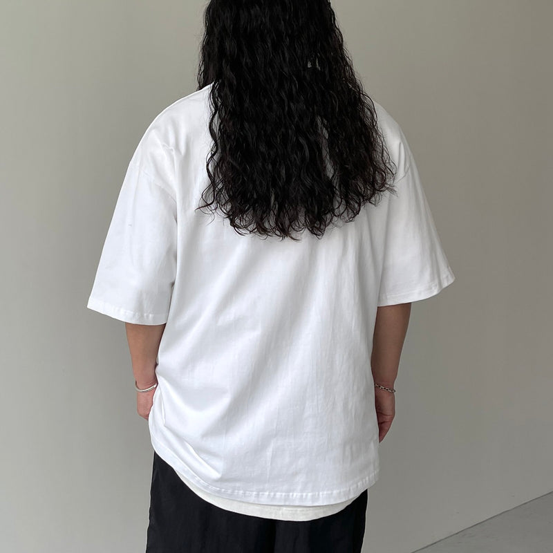 premium heavy weight over size tee / white（プレミアム