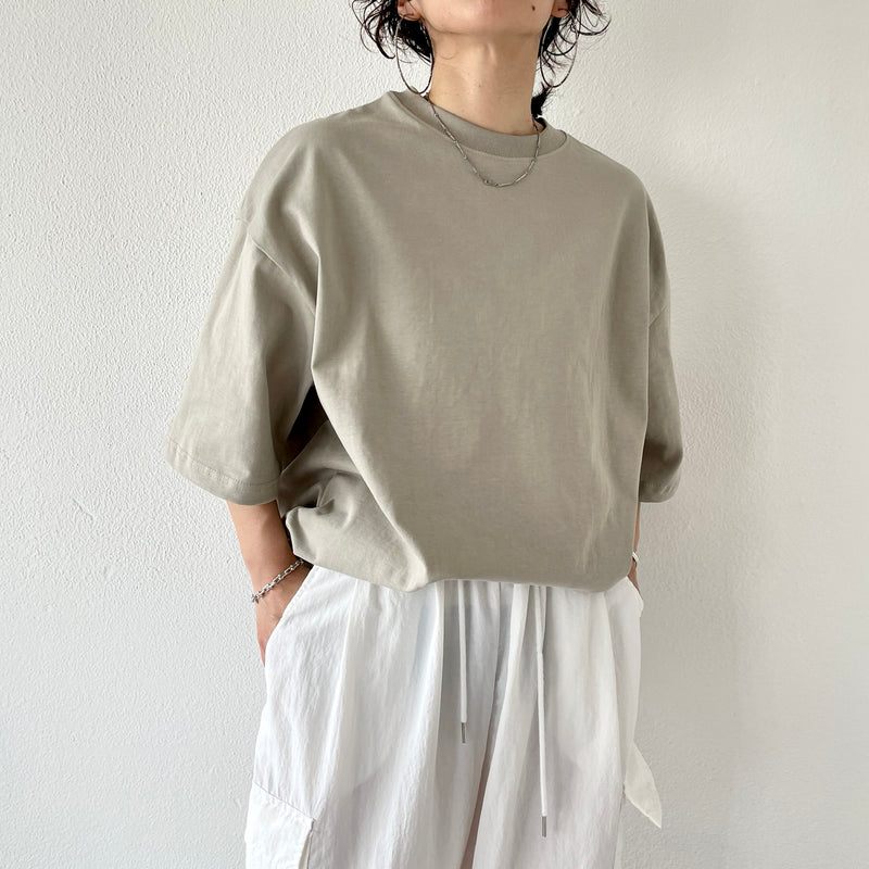 premium heavy weight over size tee / greige（プレミアム 