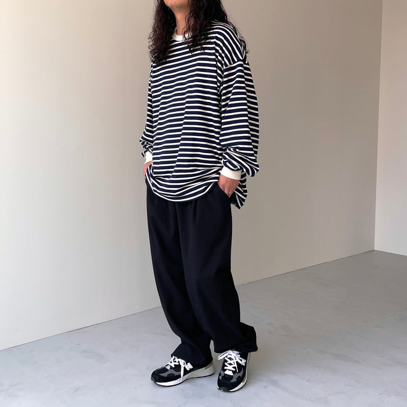 ♦ LACOSTE ♦ ネイビー・ホワイト ボーダーTシャツ セール】 UVカット 吸水速乾 ウォッシャブル COOLMAX クール