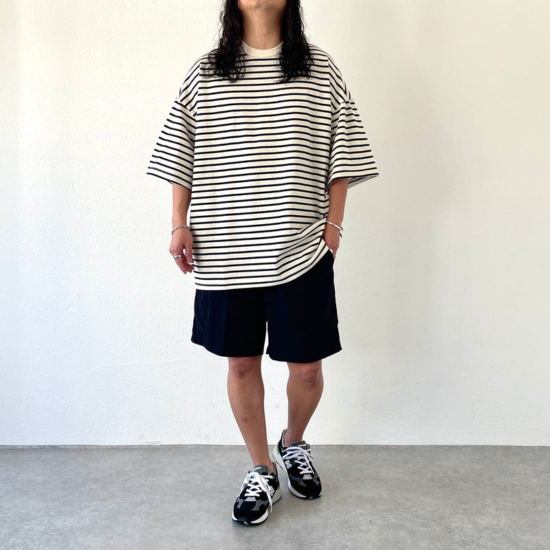 loose silhouette border tee / ivory（ルーズシルエットボーダー