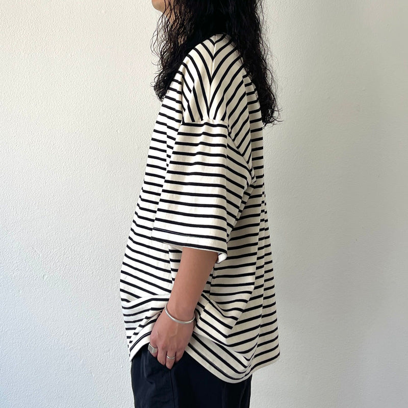 loose silhouette border tee / ivory（ルーズシルエットボーダー / アイボリー） | natto | ナット  公式オンラインショップ