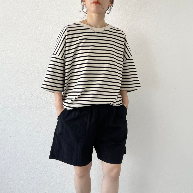 loose silhouette border tee / ivory（ルーズシルエットボーダー