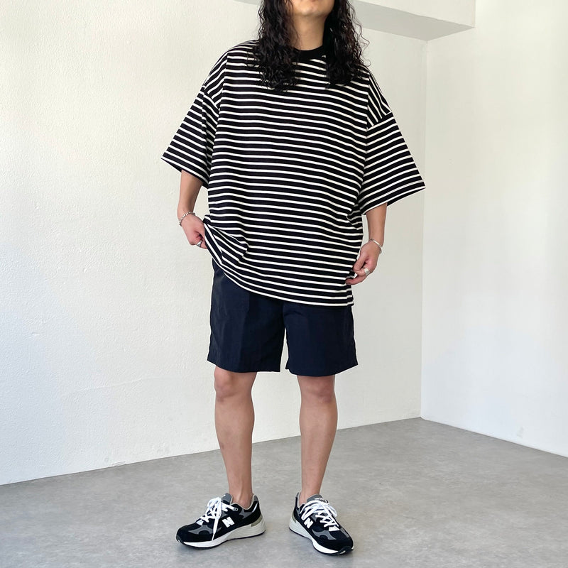 loose silhouette border tee / black（ルーズシルエット