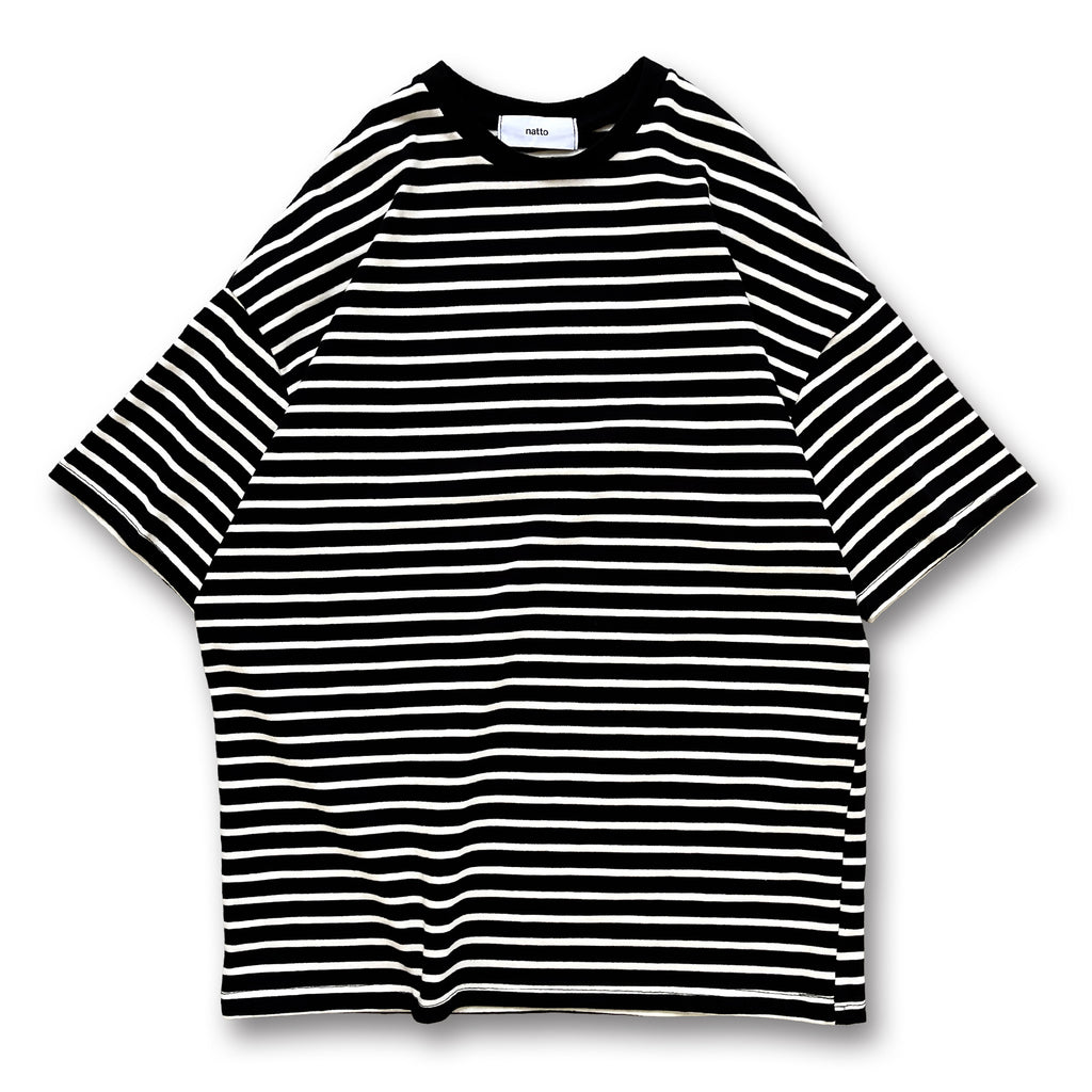 loose silhouette border tee / black（ルーズシルエット