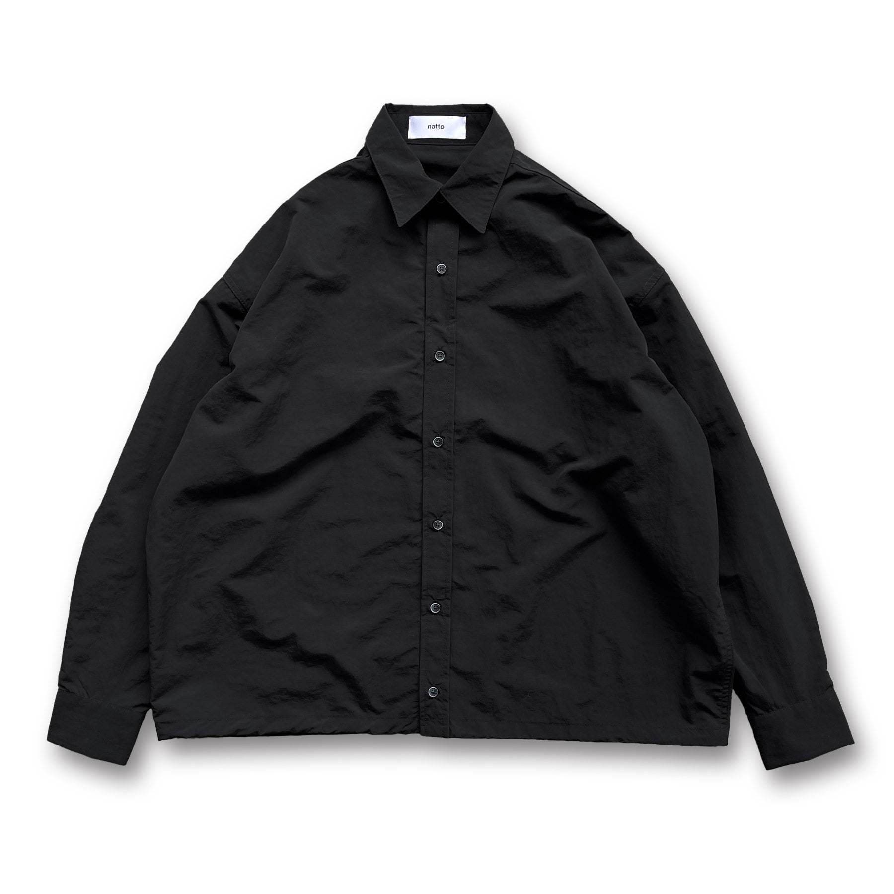 新品 natto nylon half sleeve shirt ナット シャツ premium nylon half sleeve shirt / black（プレミアム ナイロン