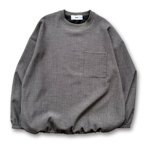 premium slab pullover / charcoal