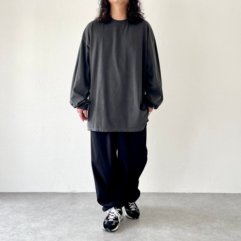 vintage like loose silhouette long sleeve / charcoal（ビンテージ