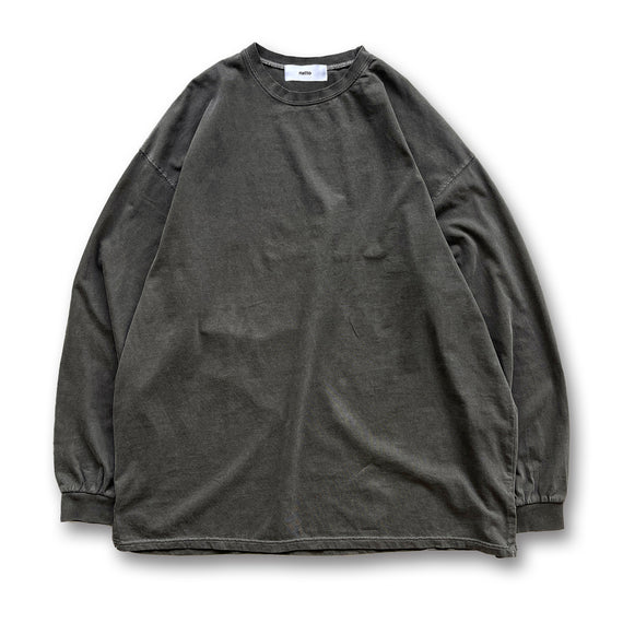 vintage like loose silhouette long sleeve / charcoal
