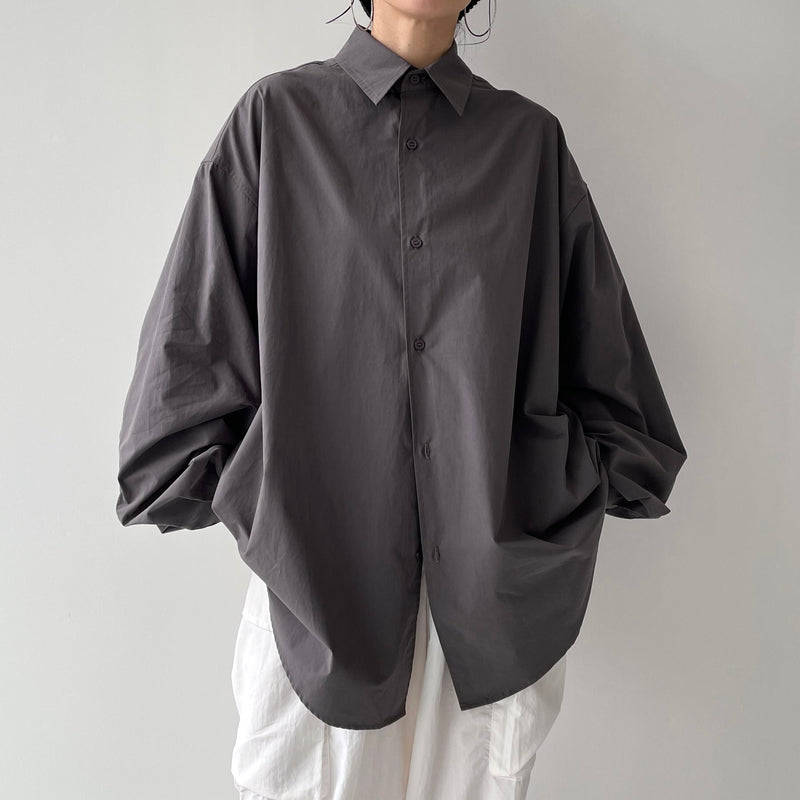 loose silhouette standard shirt / charcoal（ルーズシルエット
