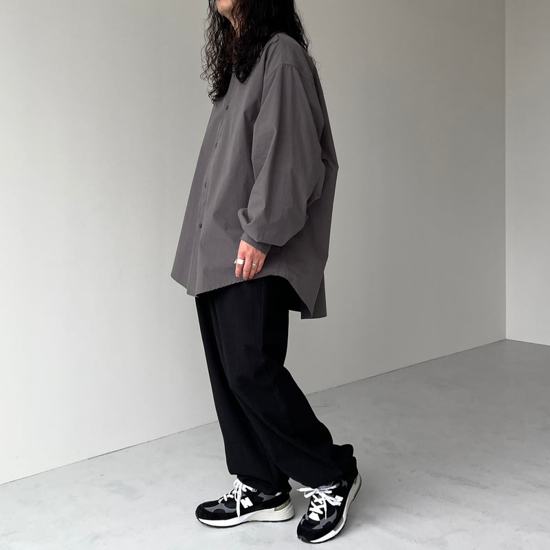 Na.e Standard Shirt charcoal スタンダード シャツ loose silhouette standard shirt / charcoal（ルーズシルエット