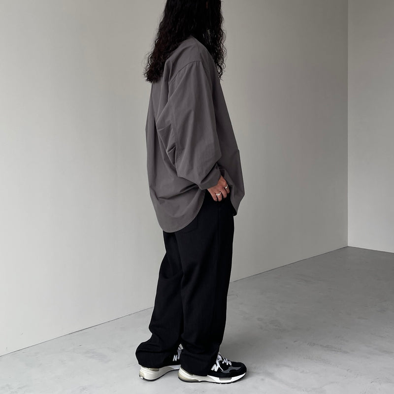 loose silhouette standard shirt / charcoal（ルーズシルエット