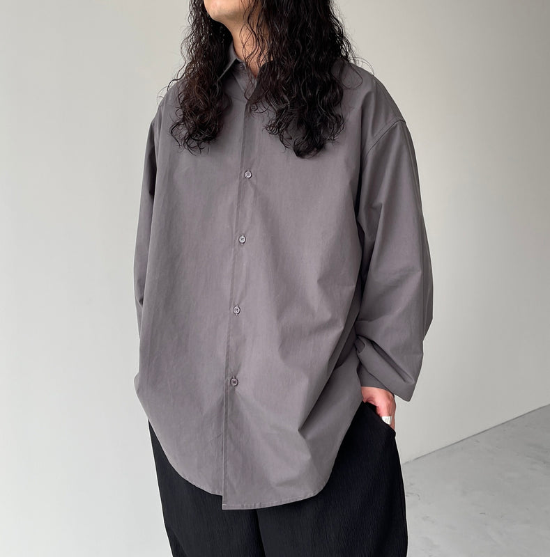 loose silhouette standard shirt / charcoal（ルーズシルエット スタンダード シャツ / チャコール） |  natto | ナット 公式オンラインショップ