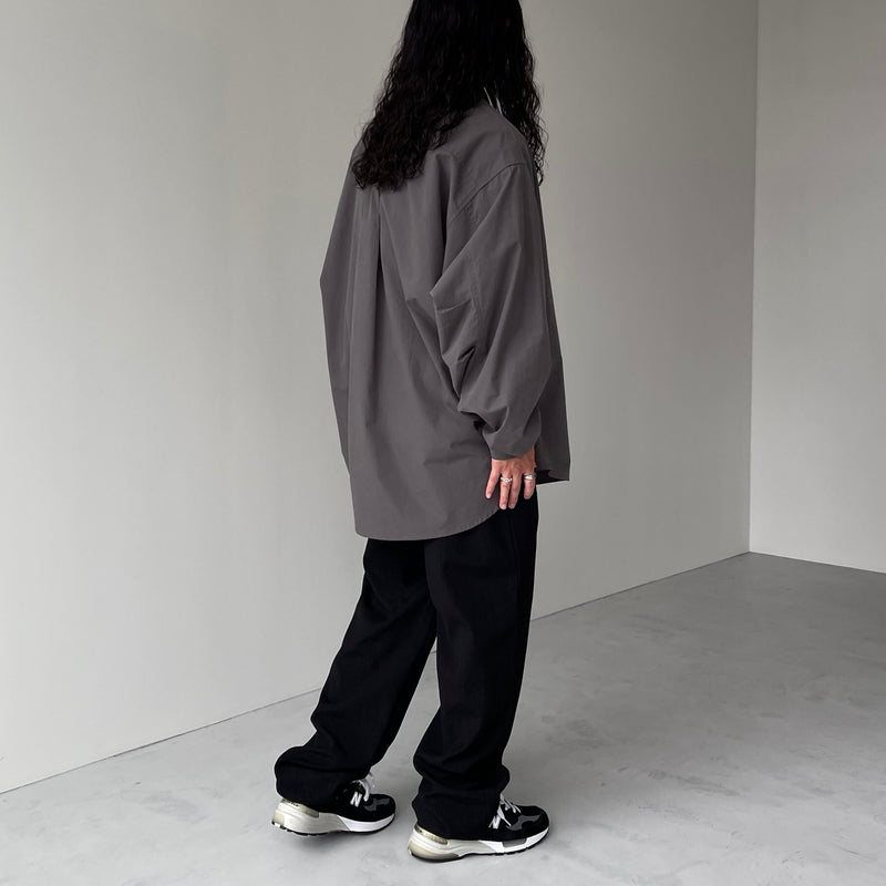 loose silhouette standard shirt / charcoal（ルーズシルエット