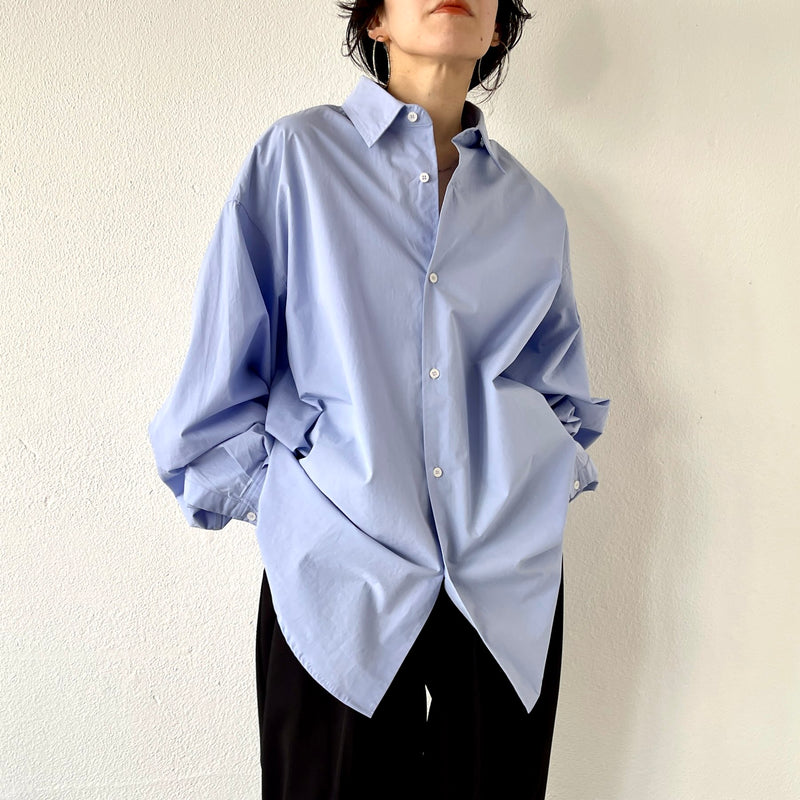 loose silhouette standard shirt / blue（ルーズシルエット