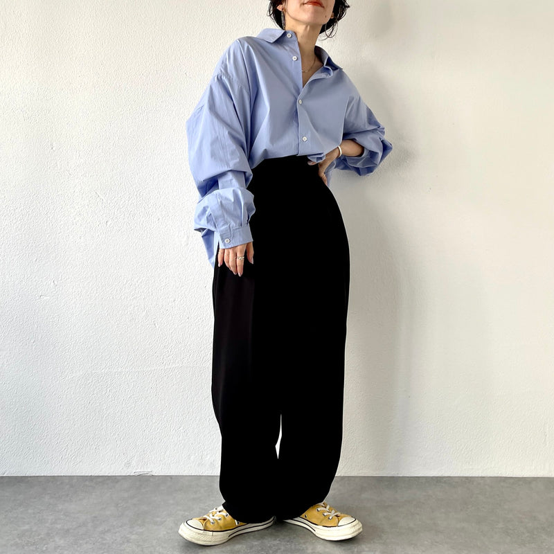 m*i様 試着のみ<natto> perfect silhouette blou loose silhouette standard shirt / blue（ルーズシルエット