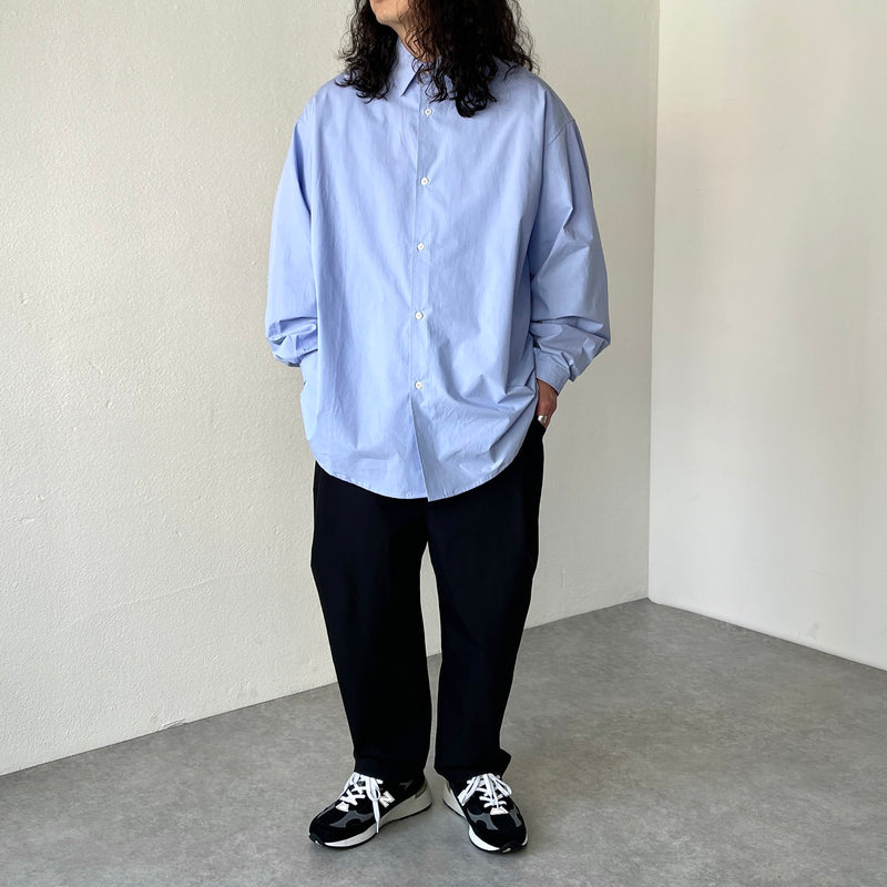 m*i様 試着のみ<natto> perfect silhouette blou loose silhouette standard shirt / blue（ルーズシルエット