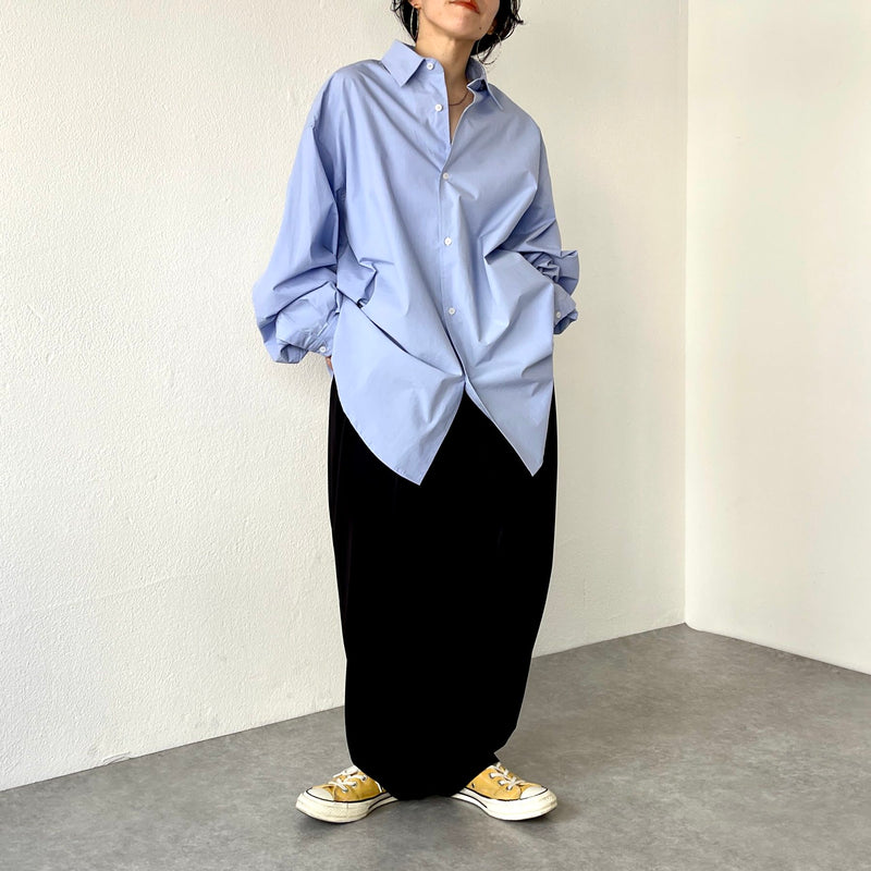 3色 シャツ ルーズ ニット Loose-fit Lapel Knitted Shirt SINSS（シンス）の「Loose fit knit polo shirt / ルーズ