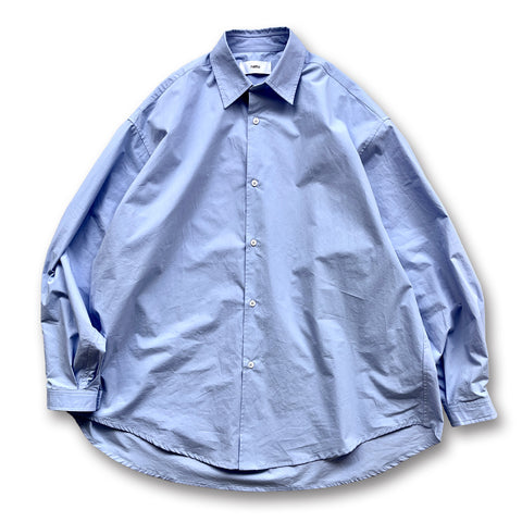 loose silhouette standard shirt / blue