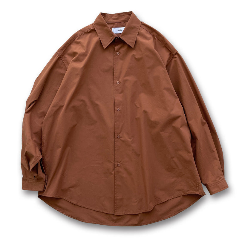 loose silhouette standard shirt / terracottaディティール画像