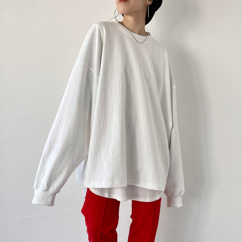 loose silhouette heavy weight long sleeve / ivory