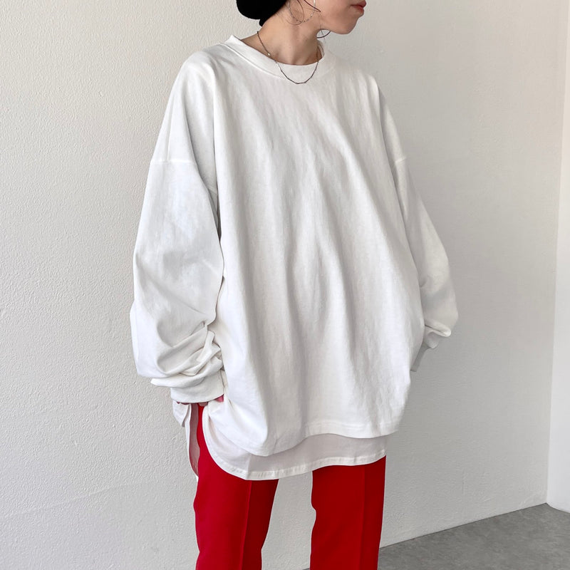 loose silhouette heavy weight long sleeve / ivory