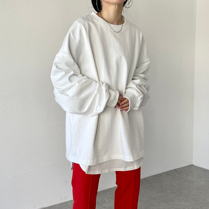 loose silhouette heavy weight long sleeve / ivory（ルーズ 