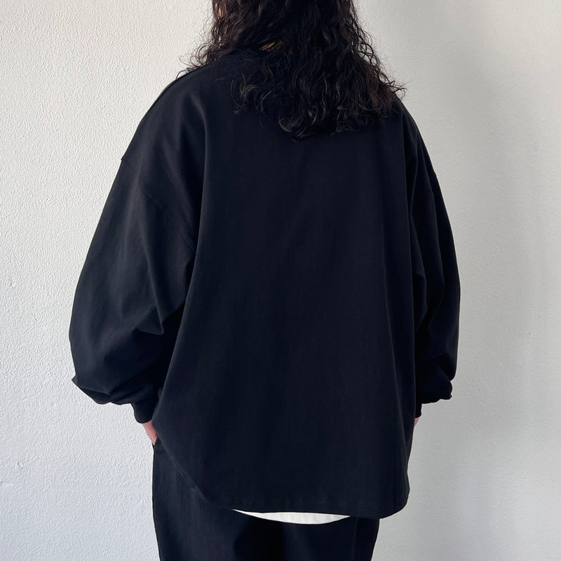 loose silhouette heavy weight long sleeve / black（ルーズ 