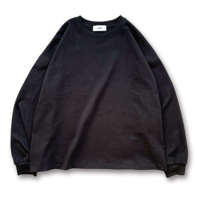 loose silhouette heavy weight long sleeve / black（ルーズ 