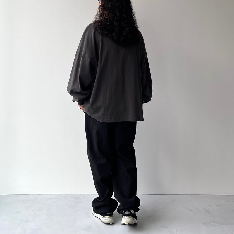 loose silhouette heavy weight long sleeve / charcoal（ルーズ