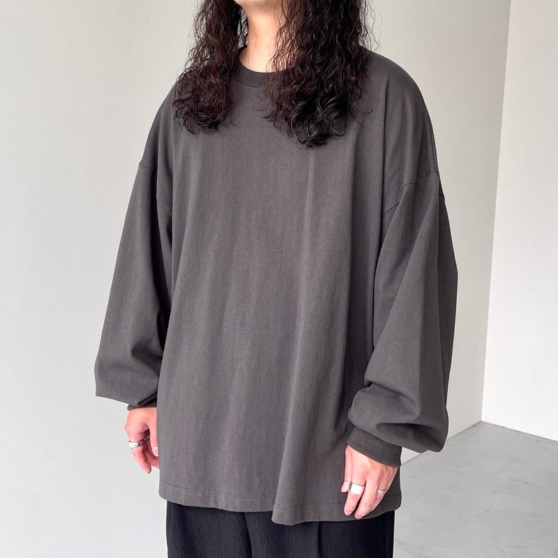 natto ルーズシルエット ヘビーウェイト ロングスリーブ / ブラック loose silhouette heavy weight long sleeve / black（ルーズ