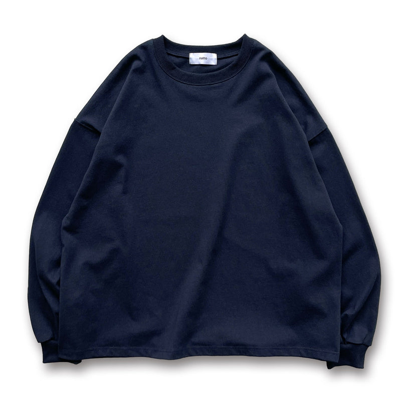 loose silhouette heavy weight long sleeve / navyディティール画像