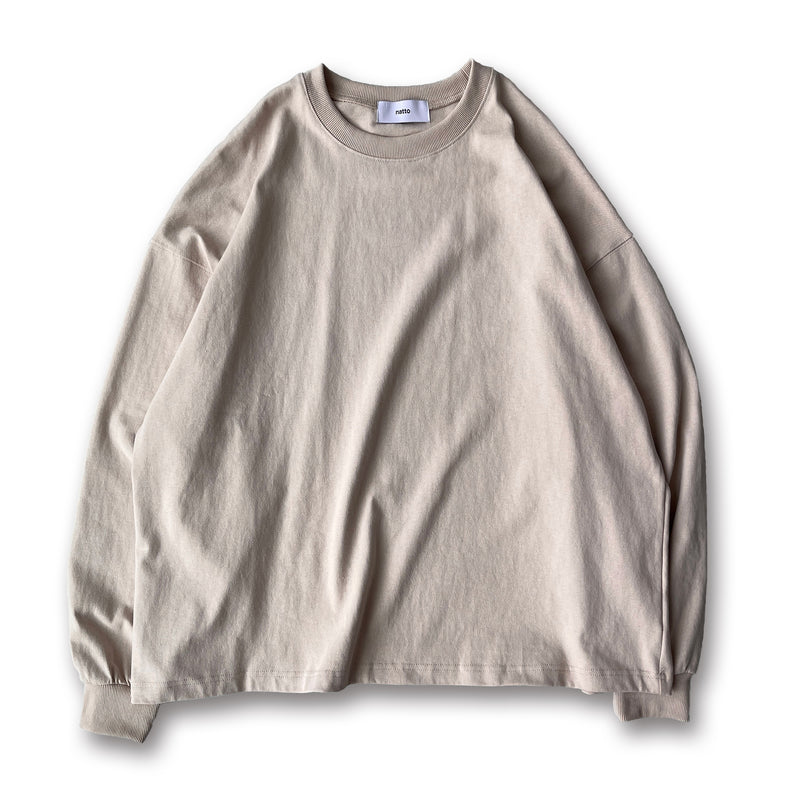 loose silhouette heavy weight long sleeve / beigeディティール画像