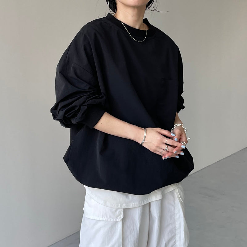 premium nylon pullover / black（プレミアムナイロンプル