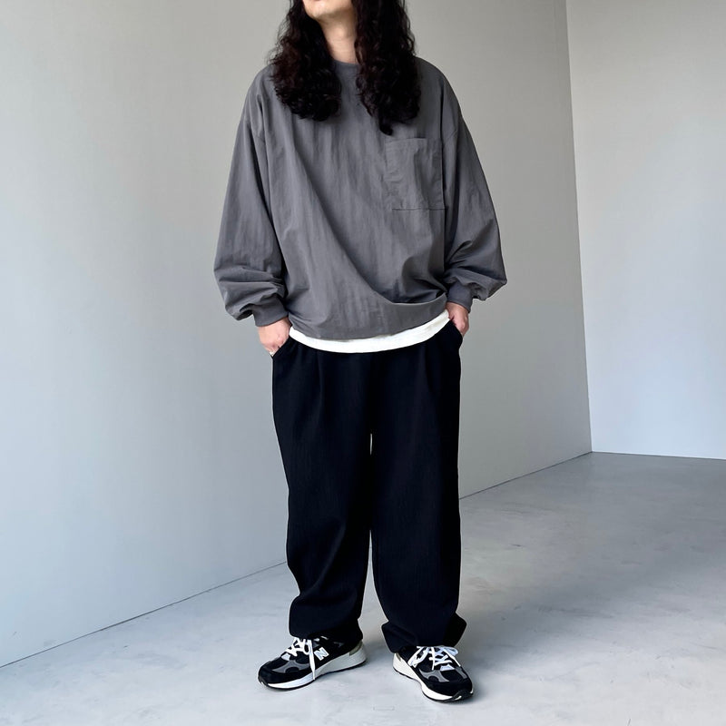 premium nylon pullover / charcoal（プレミアムナイロンプルオーバー