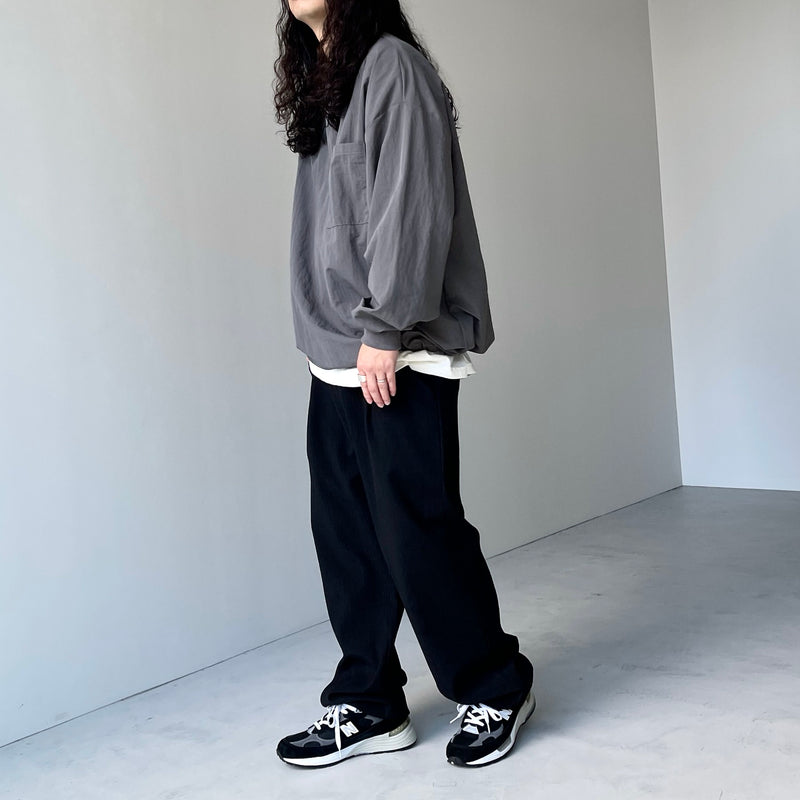 premium nylon pullover / charcoal（プレミアムナイロンプルオーバー