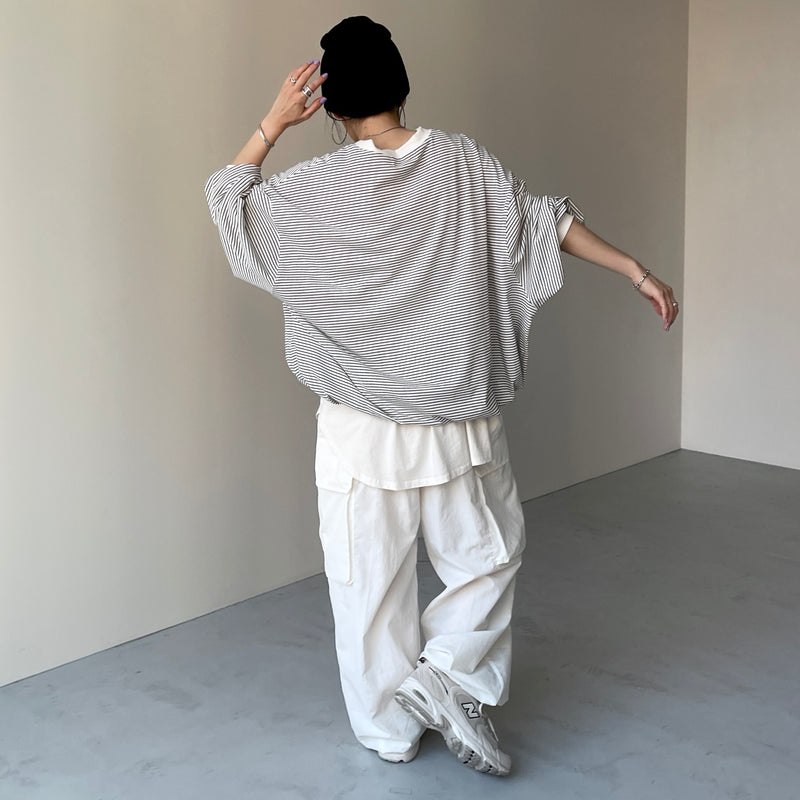 【なおと】 loose silhouette long sleeve / ivory（ルーズ シルエット